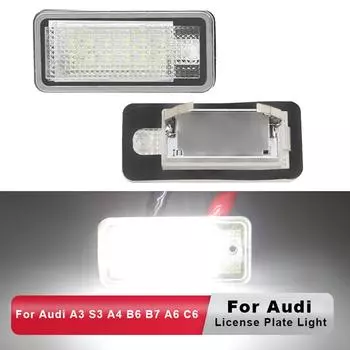 2 шт. светодиодная подсветка номерного знака для автомобилей, лампа подсветки номерного знака автомобиля, Canbus, без ошибок белый