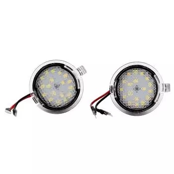 2 шт. светодиодная подсветка под боковым зеркалом заднего вида, подходит для аксессуаров для автомобилей Ford