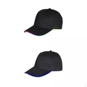 2 шт. светодиодная светящаяся бейсболка с оптической подсветкой шляпа Rave Party Hip