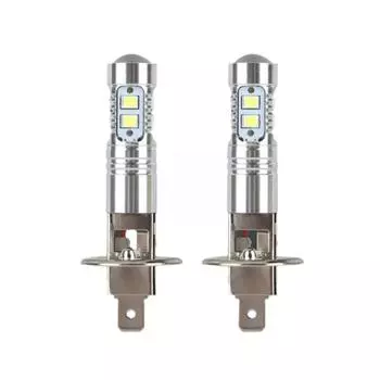 2 шт. светодиодные автомобильные противотуманные фары H1 DC12V 6500K высокой мощности автомобильные суперяркие фары дальнего и ближнего света задние фонари