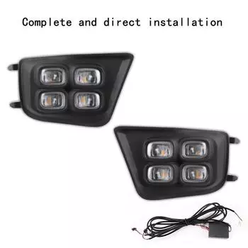 2 шт. Светодиодные ДХО Дневные ходовые огни Противотуманные фары с сигналом поворота для Toyota Tacoma 2012 -2015