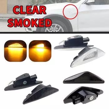 2 шт. светодиодные дымчатые/прозрачные боковые габаритные огни сигнальные лампы для BMW X5 E70 2007-2013 X6 E71 E72 2008-2014 X3 F25 2011-2017