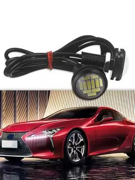 2 шт. светодиодные фары Eagle Eye 23 мм 4014 12SMD для автомобиля, дневные ходовые огни, фонари указателей поворота, лампы подсветки номерного знака автомобиля белый