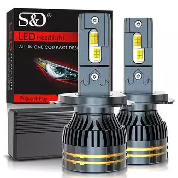 2 шт. светодиодные фары H4 H11 Canbus 120 Вт 60000 лм 6000 К 4300 К 3000 К 3-цветные меняющие передние фары H8 9005 HB3 9006 HB4 9012 Hir2 H3 H27 автоматические противотуманные фары H11 H8