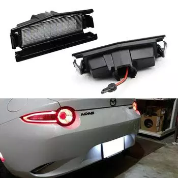 2 шт. светодиодные фонари номерного знака 6000K для Mazda 2 2016 MX5 Miata 2016 белые фонари номерного знака лампа номерного знака