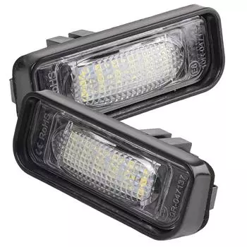 2 шт. светодиодные фонари номерного знака, белая лампа Canbus без ошибок для Mercedes Benz S-Class AMG W220 1999-2005 12 В #MA2208200356