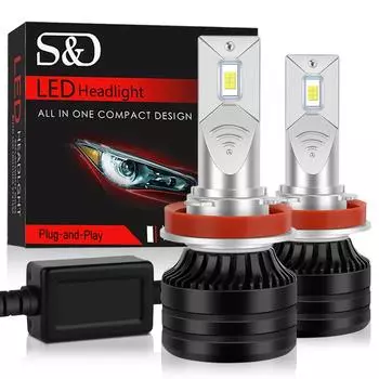 2 шт. светодиодные H1 H4 H7 H11 18000LM 80 Вт автомобильные фары белые H3 9005 HB3 9006 HB4 светодиодные автомобильные фары противотуманные фары лампы постоянного тока 12 В 6000 К H3