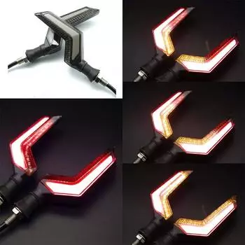 2 шт. светодиодные индикаторы для мотоцикла, сигнальные лампы поворота, последовательные мигающие лампы, светодиодные задние фонари для мотоцикла