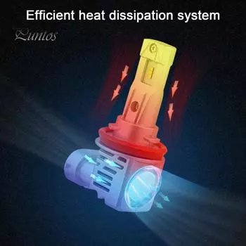 2 шт. светодиодные лампы для автомобильных фар 10000 люменов, супер яркие, 6500 К, Plug Play, простая установка, универсальные светодиодные лампы для противотуманных фар 9005