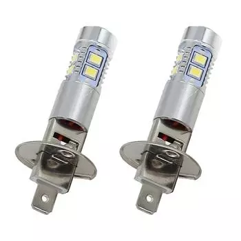 2 шт. светодиодные лампы H1 H3 H7 для автомобильных фар, противотуманных фар, 12 В, 6000 К, белые, для авто, мотоцикла, дальнего и ближнего света, DRL, мини-фары Foco CHINA