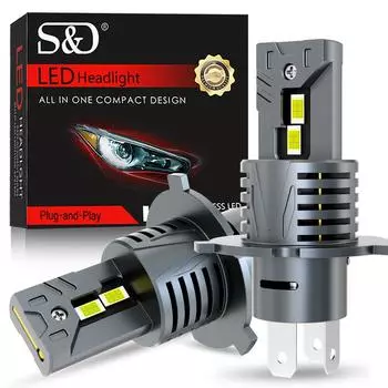 2 шт. светодиодные лампы H4 для фар 9003 HB2 Canbus дальний и ближний свет автомобильный свет 30000LM турбо светодиодные диодные лампы авто 12 В 6500K лампада