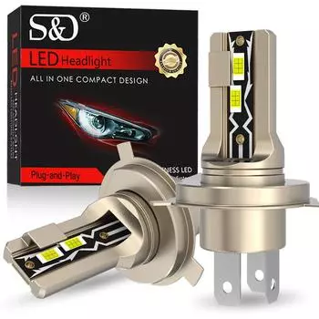 2 шт. светодиодные лампы H4 для фар Canbus 9003 HB2 дальнего и ближнего света 20000 лм супер яркие автомобильные фары CSP светодиодные мото фары авто мотоциклетные лампы 12 В