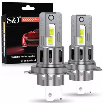 2 шт. светодиодные лампы H4 для фар Canbus 9003 HB2 дальнего и ближнего света 25000 лм, супер яркие автомобильные фары, 48-ядерные CSP светодиодные фары для мотоциклов, автомобильная лампа для мотоциклов 12 В