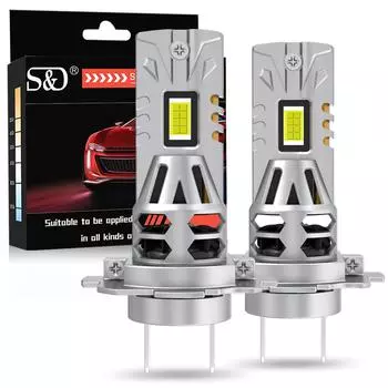 2 шт. светодиодные лампы H7 для фар Mini Wireless 60 Вт 20000 лм 16-ядерный CSP для автомобильных фар Auto Diode Lamps H7 Turbo Led Light 6500 К Белый 12 В Автомобильный