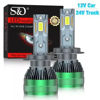 2 шт. светодиодные лампы H7 H11 для фар 110 Вт 40000 лм высокой мощности Canbus H1 H3 H8 9005 HB3 9006 HB4 CSP светодиодные лампы дальнего и ближнего света 6000 К 12 В для легковых автомобилей 24 В для грузовиков H11 H8