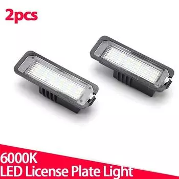 2 шт. светодиодные лампы освещения номерного знака для VW Passat B6 CC Eos Golf 4 5 6 7 MK7 Polo Superb Seat Leon Altea белый