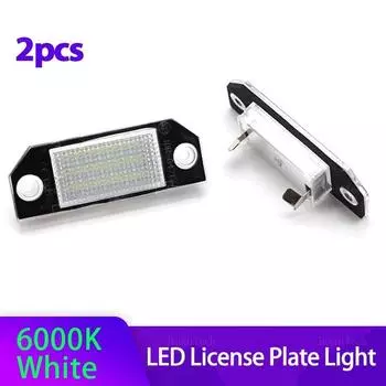 2 шт. светодиодные лампы освещения номерного знака для Ford Focus 2 MK2 2003-2008 C-MAX белый