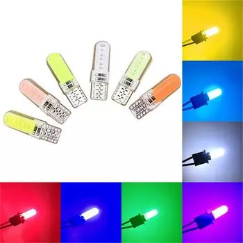 2 шт. светодиодные лампы W5W T10 Canbus 12SMD LED COB чипы 12 В 500 лм сигнальная лампа 168 194 салон автомобиля купольная лампа для чтения номерного знака 2Pcs красный