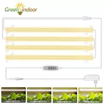 2 шт. светодиодные ленты для выращивания растений, таймер полного спектра, теплые белые светодиодные полосы для растений, фитолампа, фитолампа, палатка для выращивания с адаптером питания AU 2 Lamp strings