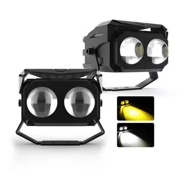 2 шт. светодиодные панели 3 100 Вт двухцветные 12D белый янтарный светодиодный рабочий свет внедорожный для мотоцикла автомобиля внедорожника противотуманные фары 12 В 24 В