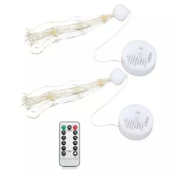 2 шт. светодиодных декоративных светильников 8 режимов DIY подвесные солнечные декоративные светильники с дистанционным управлением для наружного двора
