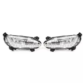 2 шт. светодиодных дневных ходовых огня, противотуманные фары, замена для IX45 Santa Fe Two Hole 2013 ? 2015