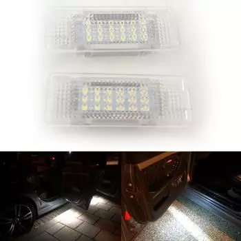 2 шт. светодиодных фонарей для дверей BMW E39 E53 X5 530d 530i, белые, приветственные, сменные лампы