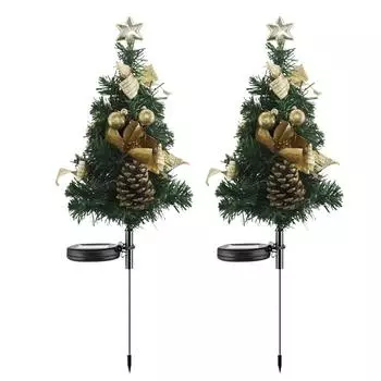 2 шт. светодиодных рождественских елочных огней Ip65 водонепроницаемый антифриз для домашнего сада