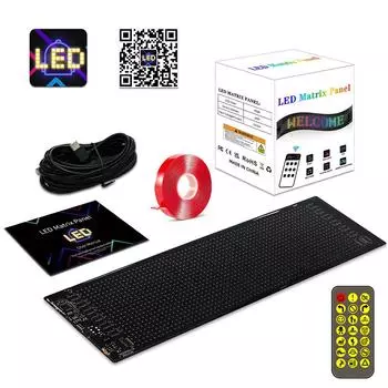 2 шт. светодиодный дисплей экран панель программируемая матричная панель RGB свет автомобиль прокручивающийся знак автомобиль дьявольские глаза свет для автомобилей и грузовиков A