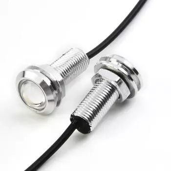 2 шт. светодиодный фонарь для морской лодки, синий кормовой фонарь, круглый светодиодный задний фонарь, серебристый водонепроницаемый подводный бегунок, боковые габаритные огни 2PCS