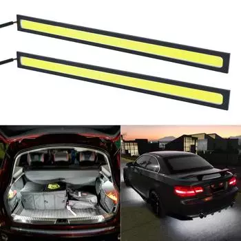 2 шт. светодиодный фонарь для салона грузовика, дневные ходовые огни, светодиодная лента DRL COB, передняя и задняя фара, противотуманные фары для автомобиля, грузовика, мотоцикла белый