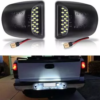 2 шт. светодиодный фонарь номерного знака, супер яркий, высокий уровень люменов, IP68, водонепроницаемый, простая установка, автомобильный фонарь номерного знака White Light.
