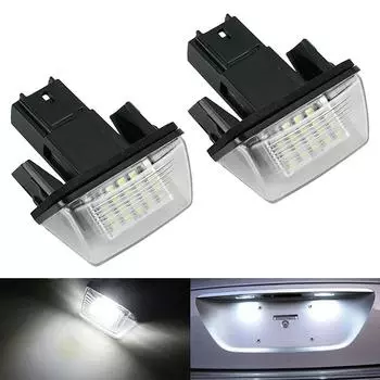 2 шт. светодиодный фонарь подсветки номерного знака для Peugeot 206 207 307 308 406 407 5008 Partner для Citroen C3 C4 C5 BERLINGO XSARA SAXO CHINA