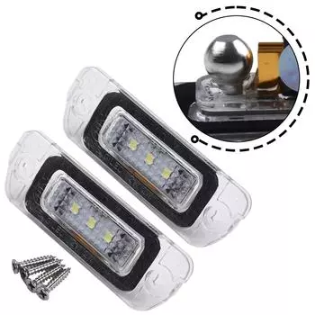 2 шт. светодиодный номерной знак для Mercedes для Benz для AMG ML GL R-класса W164 W251 белый задний фонарь номерного знака левый + правый CHINA