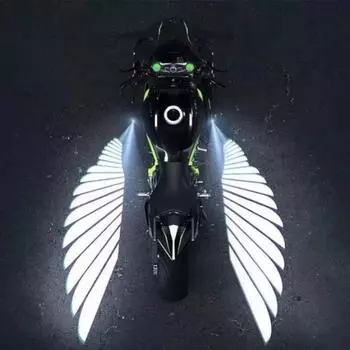 2 шт. светодиодный приветственный свет для мотоцикла Angel Wings 8-30 В мотоцикл модифицированный декоративный свет крыло лазерные огни проекционные огни белый