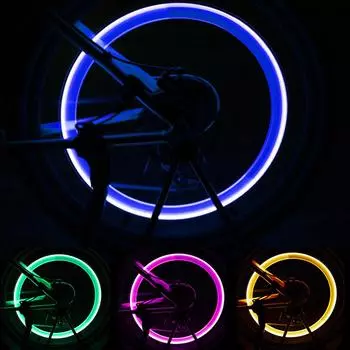 2 шт. светодиодный светильник для автомобильных шин, крышка клапана, декоративный фонарь, светильник для горного велосипеда, колеса, спицы, лампа, украшение, световая палочка, неоновая лампа розовый