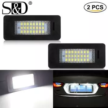 2 шт. светодиодный светильник для номерного знака автомобиля, аксессуары, лампа Canbus 12 В для A1 A4 B8 4D 5D A5 S5 2D 5D A6 S6 A7 для VW Golf Passat