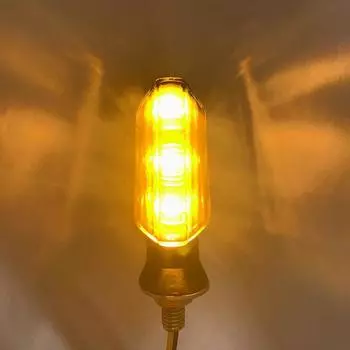 2 шт. светодиодный указатель поворота для мотоцикла, янтарная пуля, передняя и задняя мигающая фара, водонепроницаемый поворотник, болт М8 для скутера ATV UTV серебряный