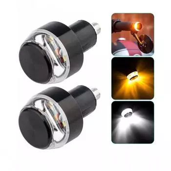 2 шт. светодиодный задний фонарь на руль мотоцикла, светодиодный фонарь на ручке указателя поворота для модернизации мотоцикла HMM жёлтый