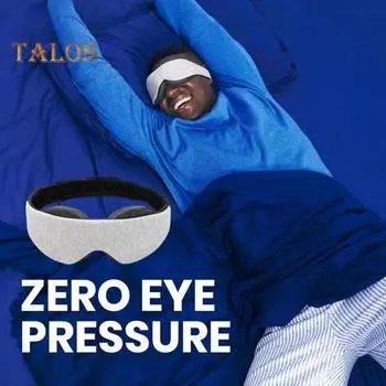 2 шт. светонепроницаемый чехол для глаз с нулевым давлением на глаза, регулируемый чехол с эффектом памяти для сна на боку для мужчин и женщин, для сна в путешествии, 3D, затемняющий чехол для глаз серый