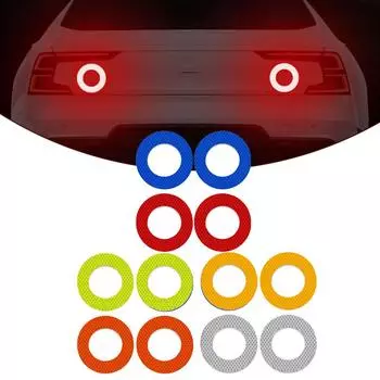 2 шт. светоотражающие наклейки для автомобиля, наклейка на задний бампер автомобиля, наклейка против царапин, внешние аксессуары, светоотражающие полосы оранжевый