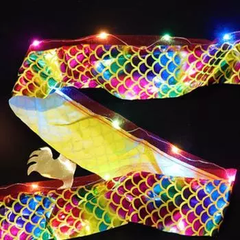 2 шт. светящаяся лента дракона детская танцевальная игрушка детские принадлежности реквизит для выступлений декоративный 200.00X11.00X10.00CM