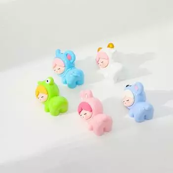 2 шт. светящаяся мультяшная кукла, микроландшафтная фигурка, украшение, уличная светящаяся миниатюрная статуэтка, горшечные мини-садовые аксессуары Random color