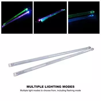 2 шт., светящиеся барабанные палочки, меняющие цвет, свечение, пластиковые барабанные палочки, аксессуары для барабанов