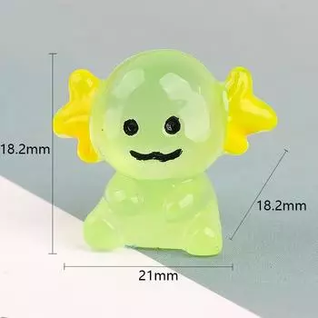 2 шт. светящийся смоляной динозавр микропейзаж настольный декор мультфильм аксессуары своими руками кукольный домик домашний сказочный сад декор