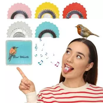 2 шт. свисток для птиц, хитрый реквизит, портативный мини-свисток для пеночки, язычковый свисток, шумовой генератор, оригинальная игрушка для вечеринки с чириканьем 2pcs зелёный