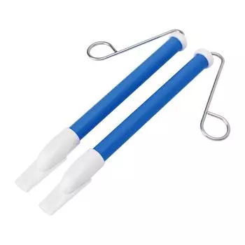 2 шт. Свисток-слайд АБС-пластик Металл Безопасный и простой в игре Прекрасный цвет Детский музыкальный инструмент Синий синий
