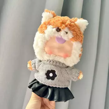 2 шт. свитер для кукол и кожаная юбка наряды аксессуары, миниатюрная одежда для 20 см День благодарения