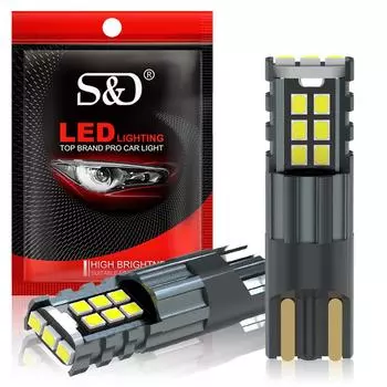 2 шт. T10 LED W5W LED Canbus 2835 15SMD 194 168 светодиодный автомобильный салонный светильник WY5W светодиодный автомобильный настольный фонарь клиновидный габаритный фонарь 12 В 6000 К белый