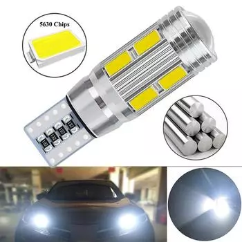 2 шт. T10 W5W 194 светодиодные лампы для автомобиля светодиодные сигнальные лампы Canbus 5630 чипы 6500K 12 В белые автоматические клиновые боковые лампы багажника 2pcs Blue